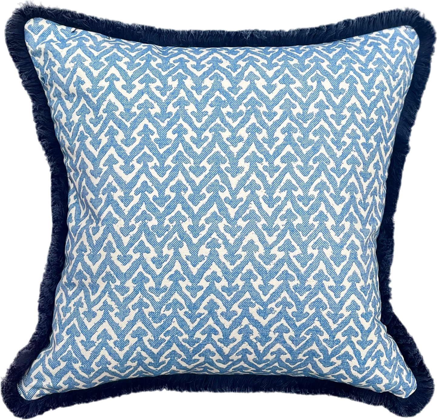 Fermoie Blue Rabanna Fringed Cushion