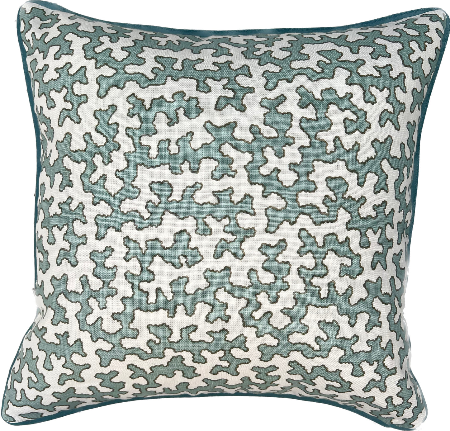 Colefax Fowler Cushions - Luxury cushions in Colefax Fowler Fabric (Aqua Squiggle)