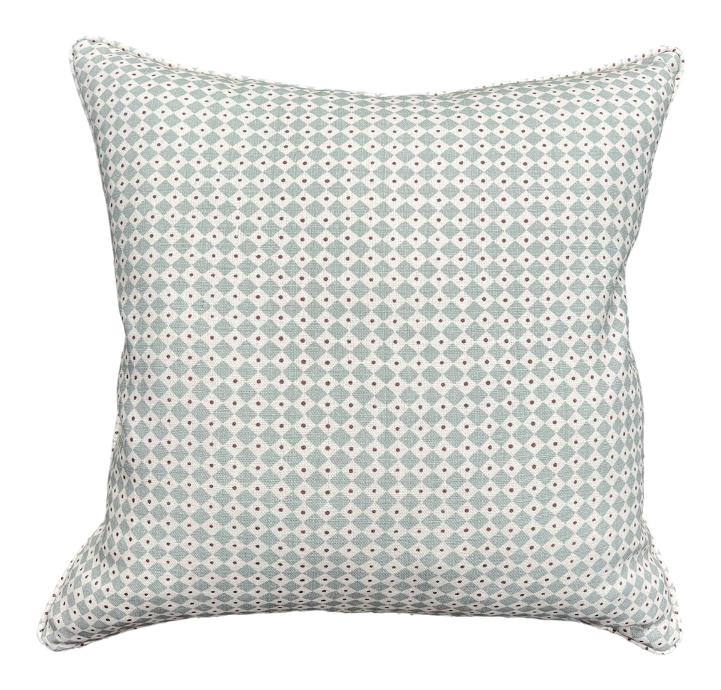 Lewis & Wood Cushions - Luxury cushions in Diamond Dot Fabric (Sea Holly)