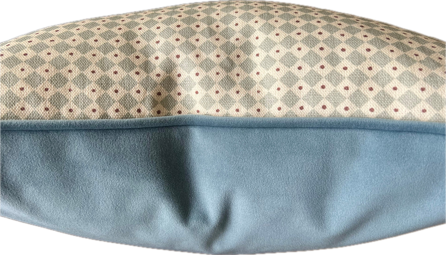 Lewis & Wood Cushions - Luxury cushions in Diamond Dot Fabric (Sea Holly)
