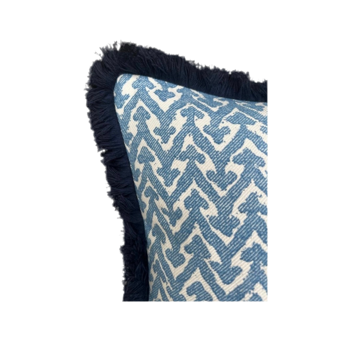 Fermoie Blue Rabanna Fringed Cushion