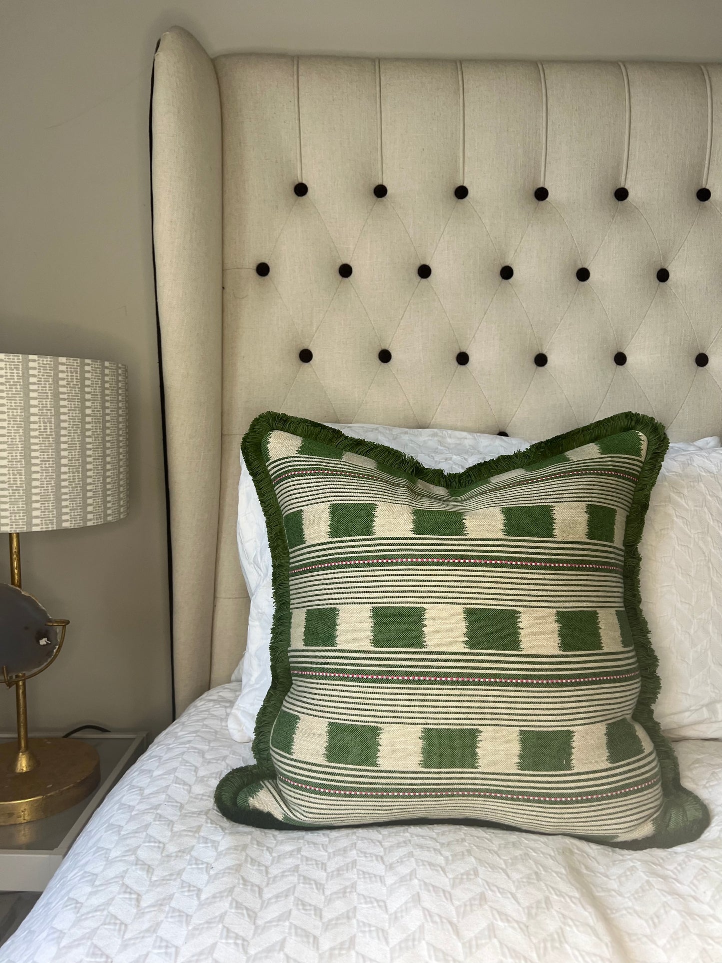 Christopher Farr Cushions - Luxury cushions in Christopher Farr Fabric (Green Lost and Found)