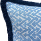 Fermoie Navy Rabanna Fringed Lumber Cushion