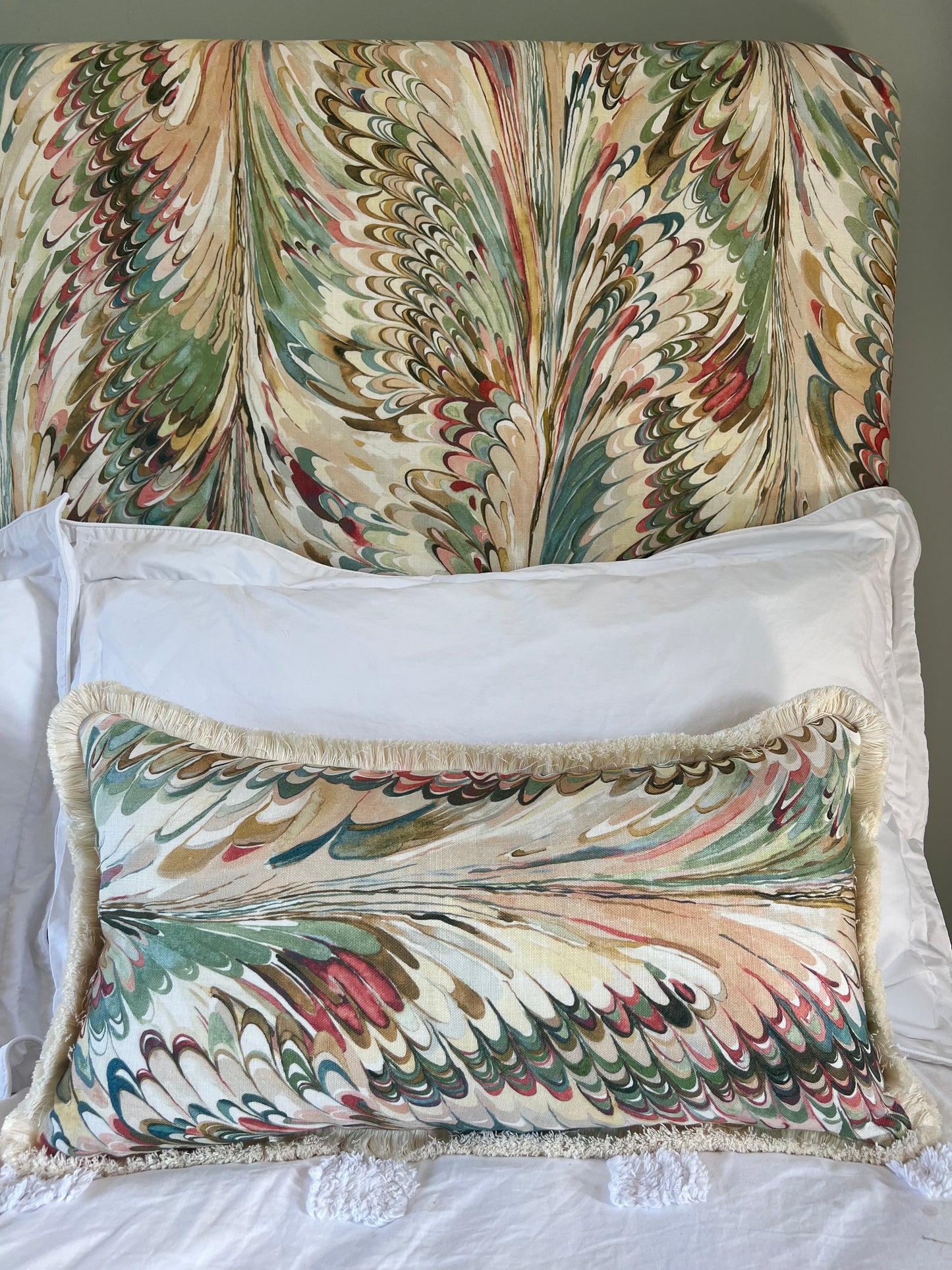 GP & J Baker Lee Jofa Cushions - Luxury cushions in Lee Jofa Fabric (Juniper Petal Taplow)