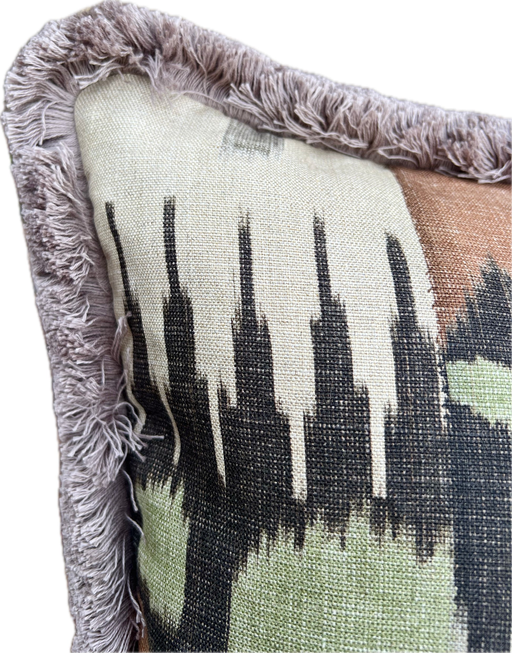 Lewis & Wood Cushions - Luxury cushions in Lewis & Wood Fabric (Kimono Ginger Green) 