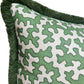 Colefax & Fowler Green Squiggle Lumbar Cushion