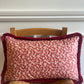 Luxury cushions in Warner Textile Archive / Claremont Nathalie fabric in red with brush fringe