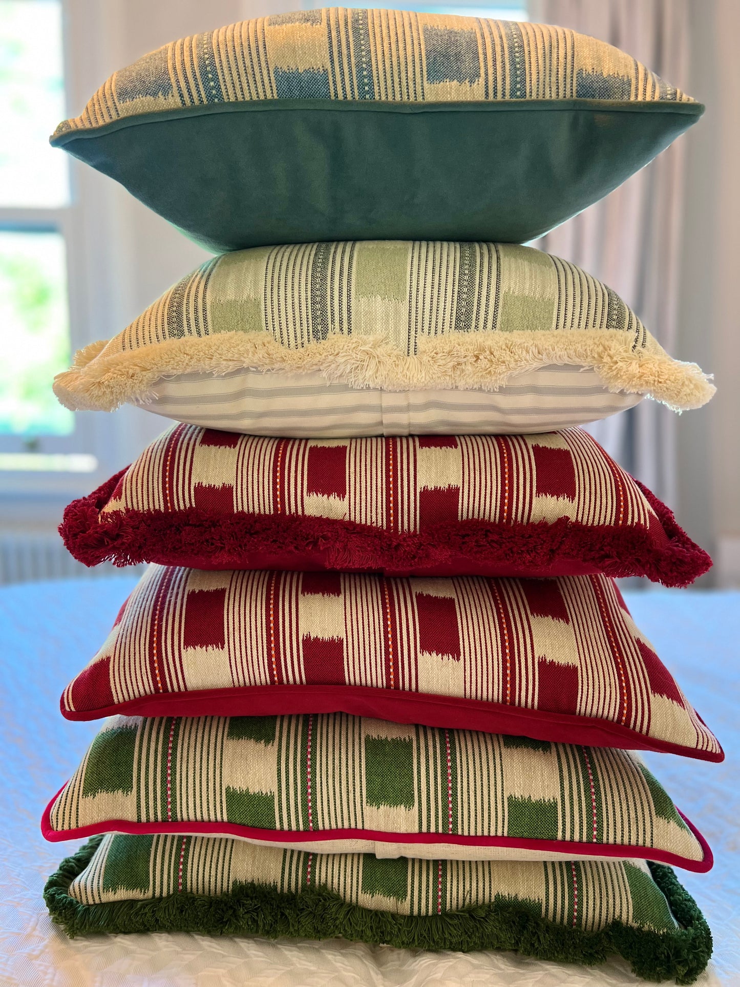 Christopher Farr Cushions - Luxury cushions in Christopher Farr Fabric (Green Lost and Found)