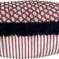 Fermoie Wicker Navy Fringed Lumber Cushion