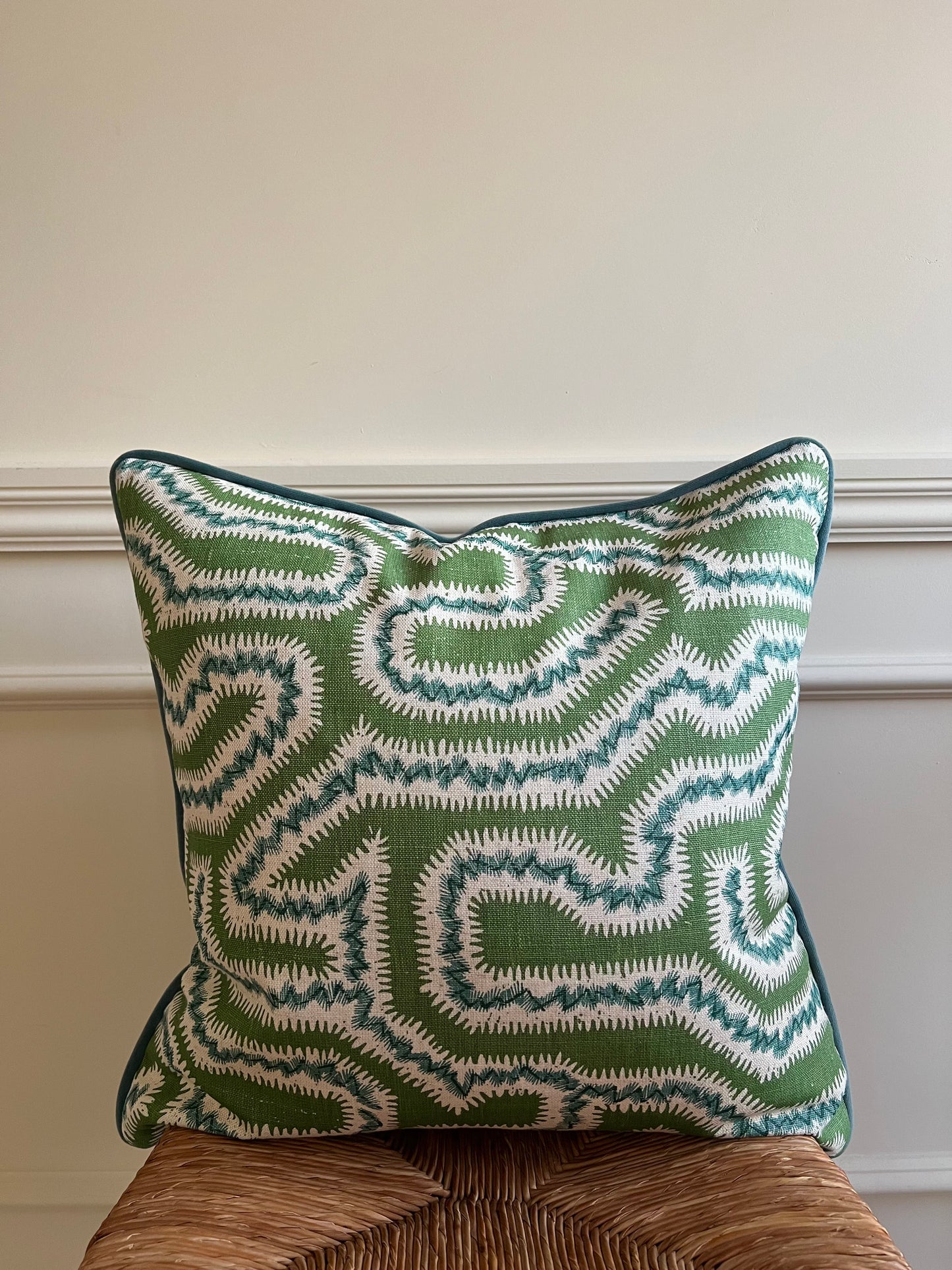 Rapture & Wright Moorish Maze Piped Cushion