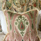 GP & J Baker Ikat Bokhara Rose Green Cushions