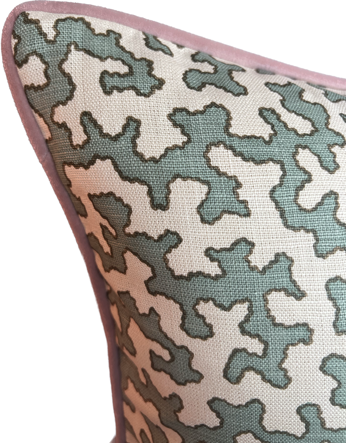 Colefax Fowler Cushions - Luxury cushions in Colefax Fowler Fabric (Aqua Squiggle) 