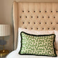 Colefax & Fowler Green Squiggle Lumbar Cushion