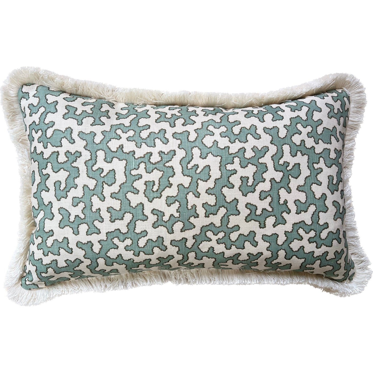 Colefax Fowler Cushions - Luxury cushions in Colefax Fowler Fabric (Aqua Squiggle) 