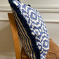 Luxury cushions in Christopher Farr Echo fabric (Indigo)