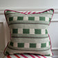 Green Lost & Found Fuchsia Velvet Piped Cushion
