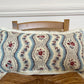 Cushions in Pierre Frey Le Manach Greuze fabric. Bleu Rouge colourway