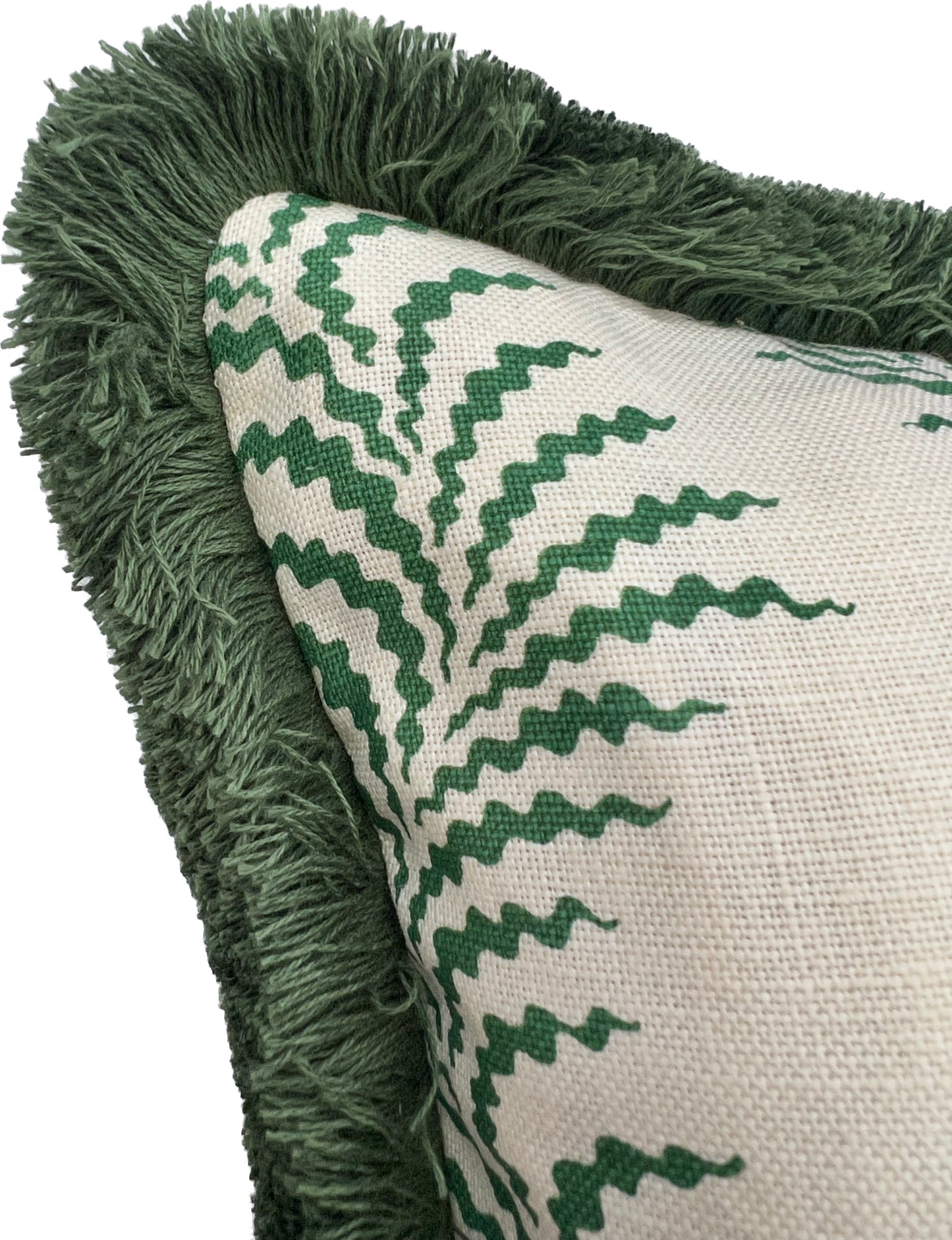 Soane Britain Cushions - Luxury cushions in Soane Britain Scrolling Fern Emerald green Fabric