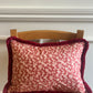 Luxury cushions in Warner Textile Archive / Claremont Nathalie fabric in red with brush fringe