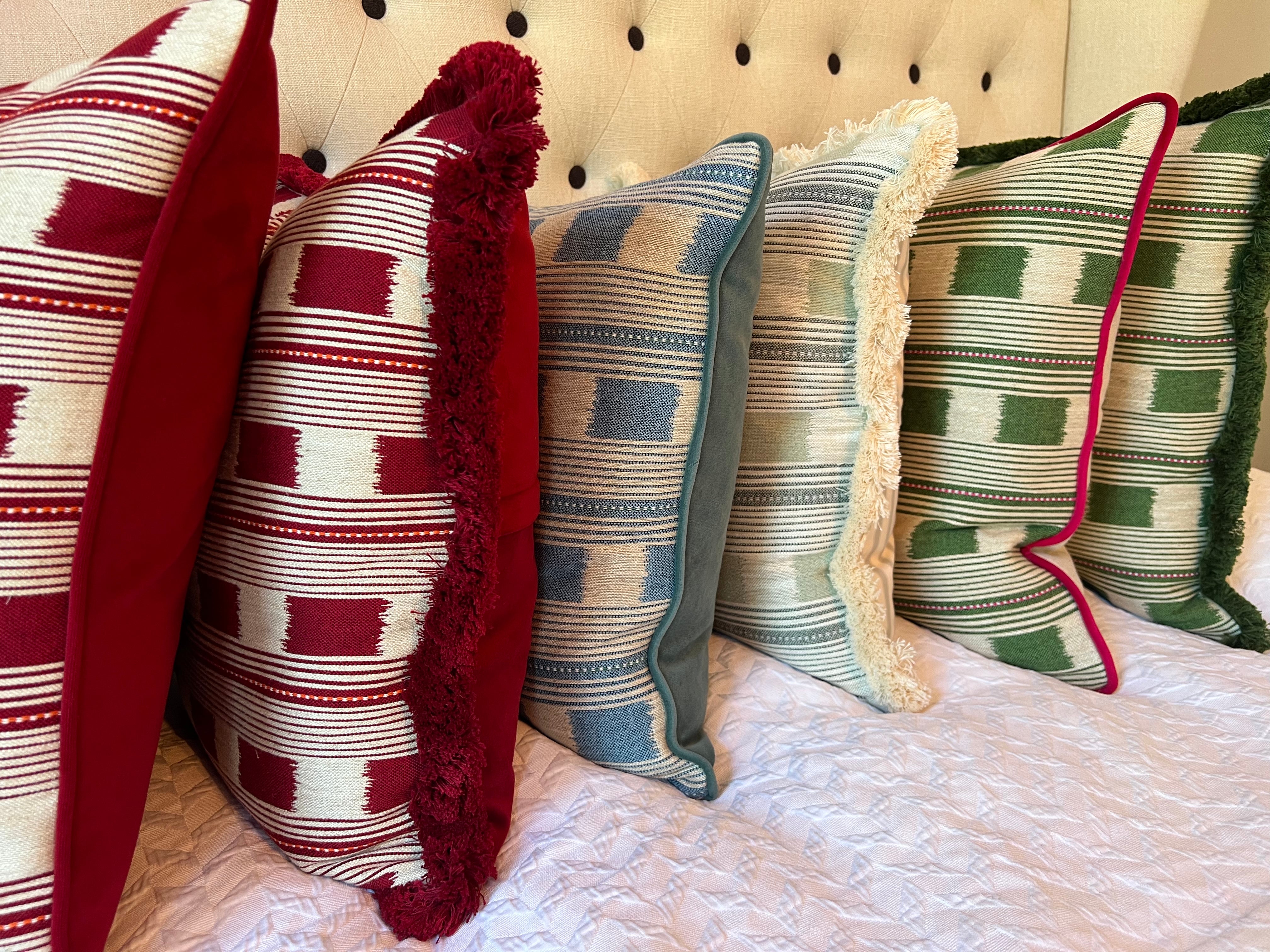 Ruby red cushions sale