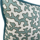 Colefax & Fowler Aqua Squiggle Cushions