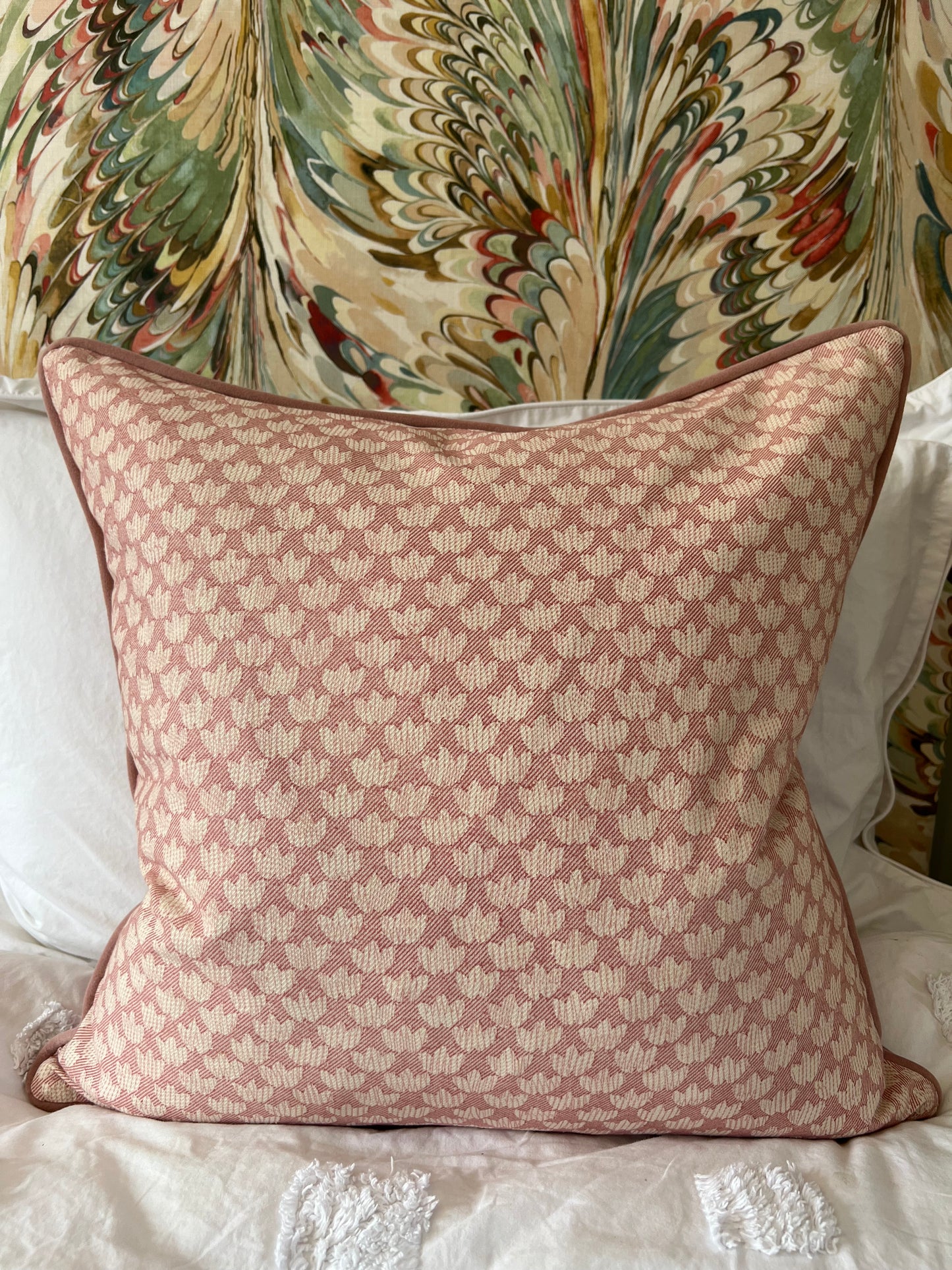 Fermoie Eythorne Blush Piped Cushion