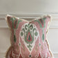 GP & J Baker Ikat Bokhara Rose Green Cushions