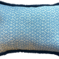 Fermoie Navy Rabanna Fringed Lumber Cushion