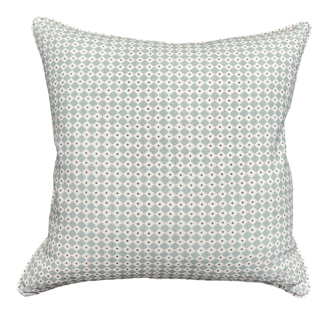 Lewis & Wood Cushions - Luxury cushions in Diamond Dot Fabric (Sea Holly) 