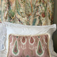 GP & J Baker Ikat Bokhara Rose Green Lumber Cushions