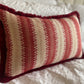 Luxury patterned cushions in Guy Goodfellow Cothay Stripe Campari designer fabric 