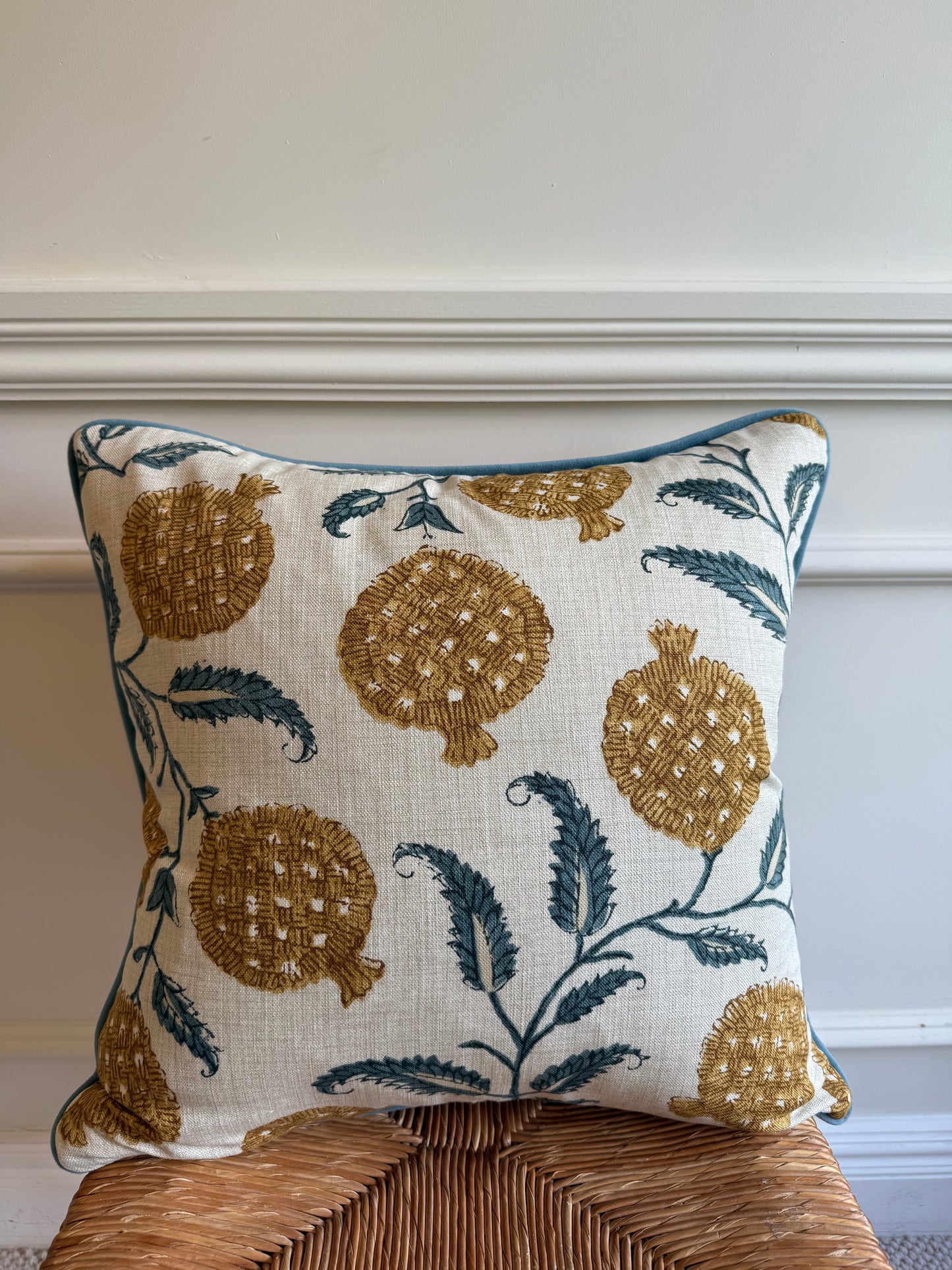 Bespoke Sanderson Anaar Woad Cushions