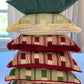 Christopher Farr Cushions - Luxury cushions in Christopher Farr Fabric (Ruby Red Lost and Found)