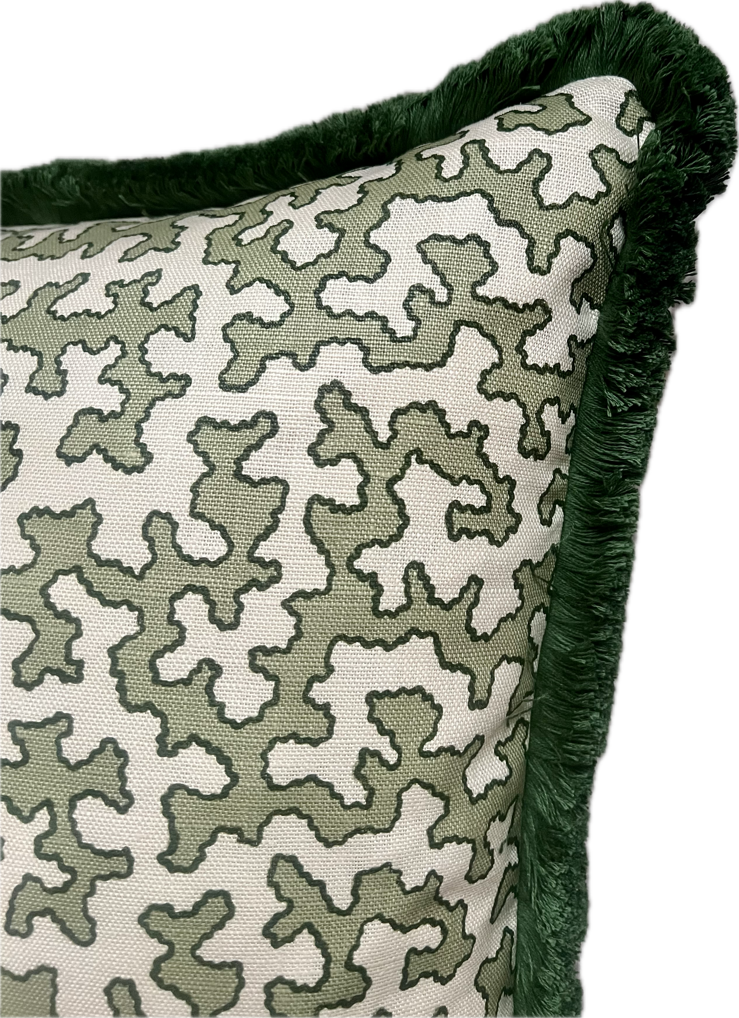 Colefax & Fowler Moss Squiggle Cushion