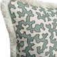 Colefax Fowler Cushions - Luxury cushions in Colefax Fowler Fabric (Aqua Squiggle) 