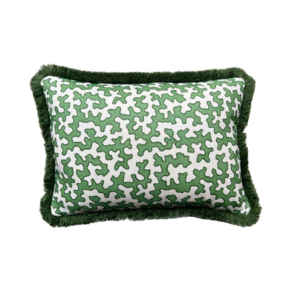 Colefax & Fowler Green Squiggle Lumbar Cushion