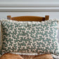 Colefax & Fowler Aqua Squiggle Fringed Cushion