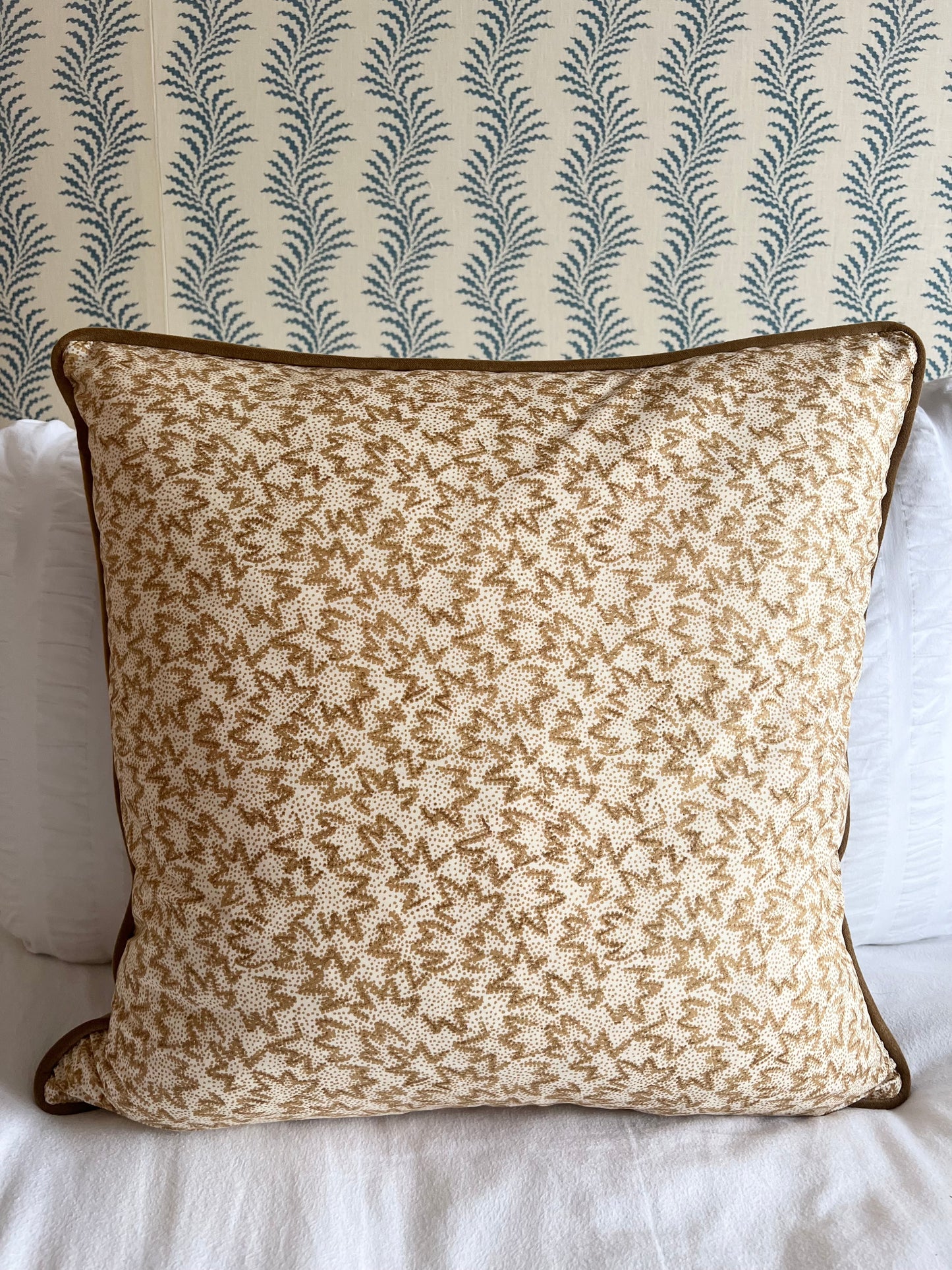 Warner Textile Archive Nathalie Caramel Cushions