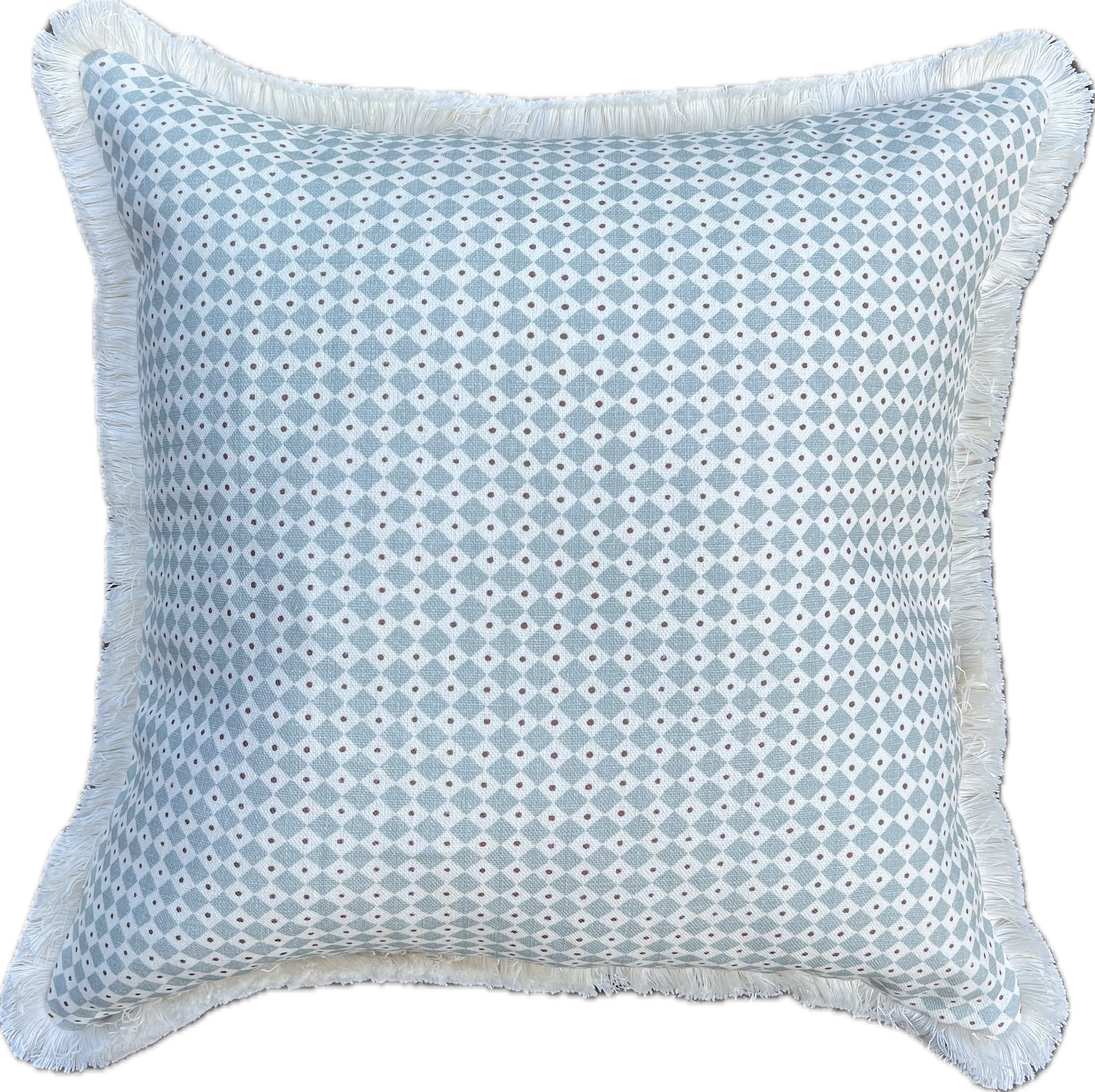 Lewis & Wood Cushions - Luxury cushions in Diamond Dot Fabric (Sea Holly) 