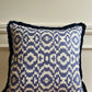 Luxury cushions in Christopher Farr Echo fabric (Indigo)