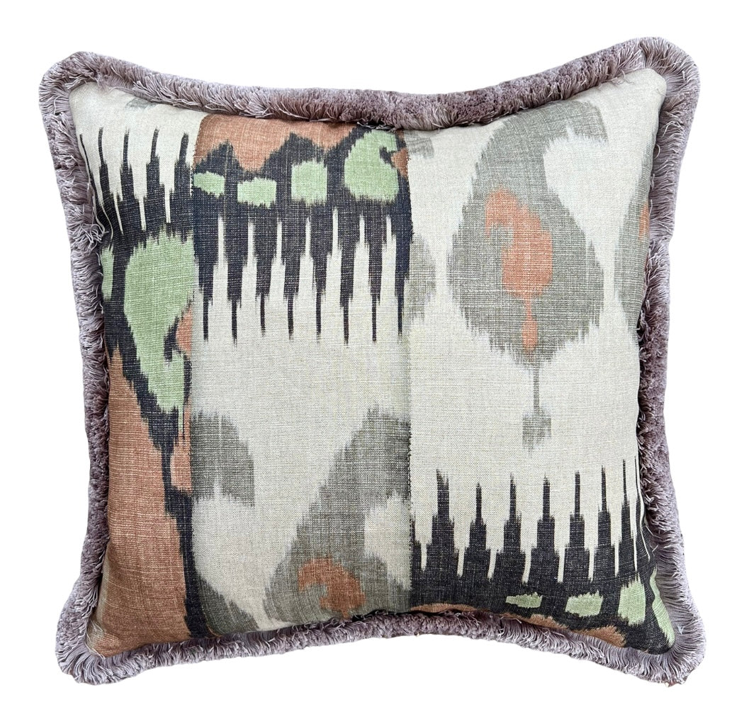 Lewis & Wood Cushions - Luxury cushions in Lewis & Wood Fabric (Kimono Ginger Green) 