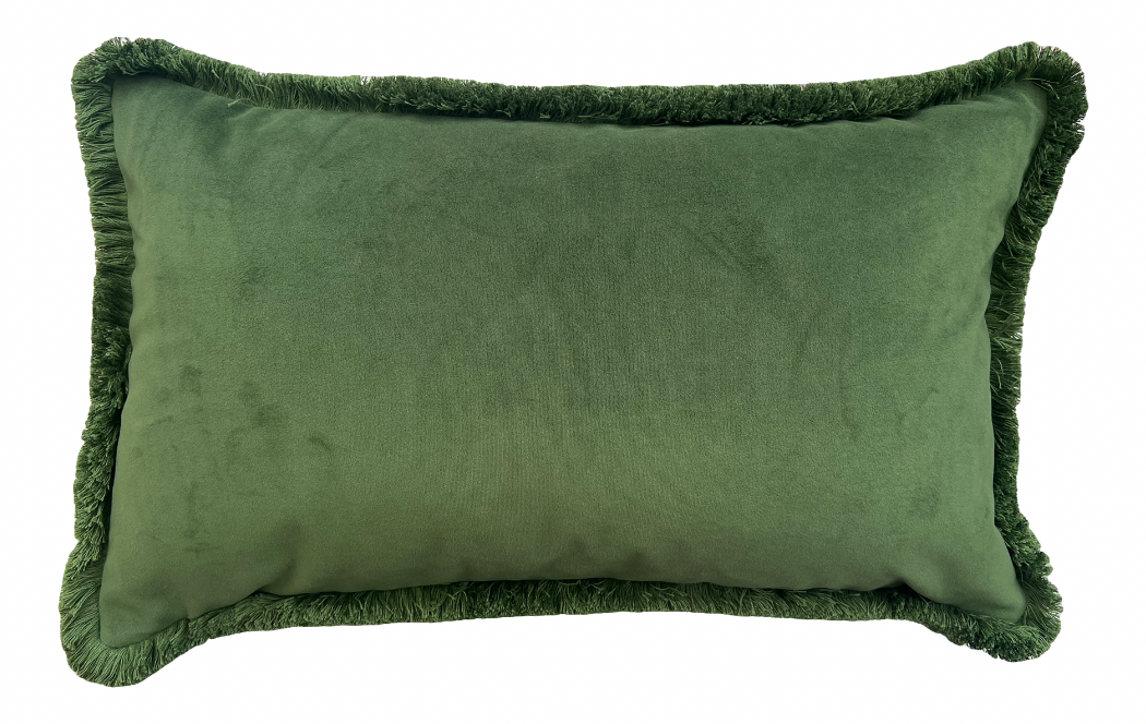 Soane Scrolling Fern Fringed Cushion