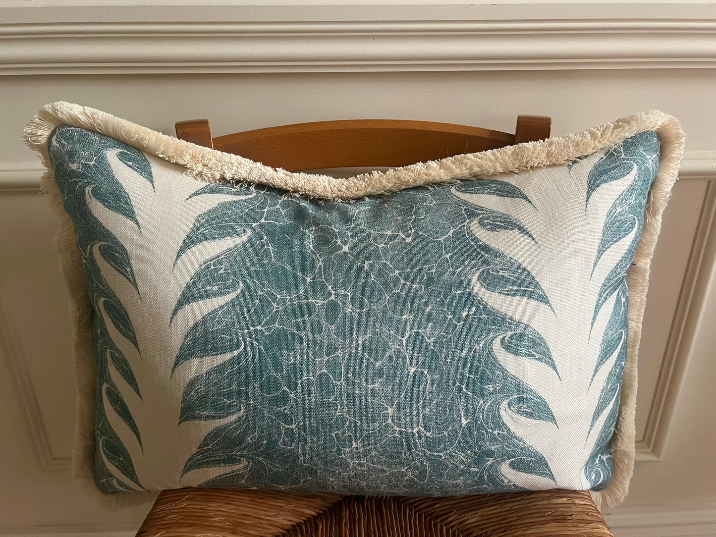 Beata Heuman Palm Drop Fringed Cushion