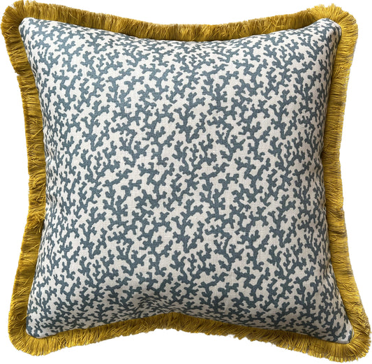 Veere Grenney Cushions - Luxury cushions in designer Veere Grenney Folly Fabric (Peacock Blue) 