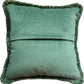 Colefax & Fowler Green Squiggle Lumbar Cushion