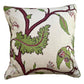 Luxury cushions in Soane Britain Tendril Vine fabric (Apple & Plum colourway) 