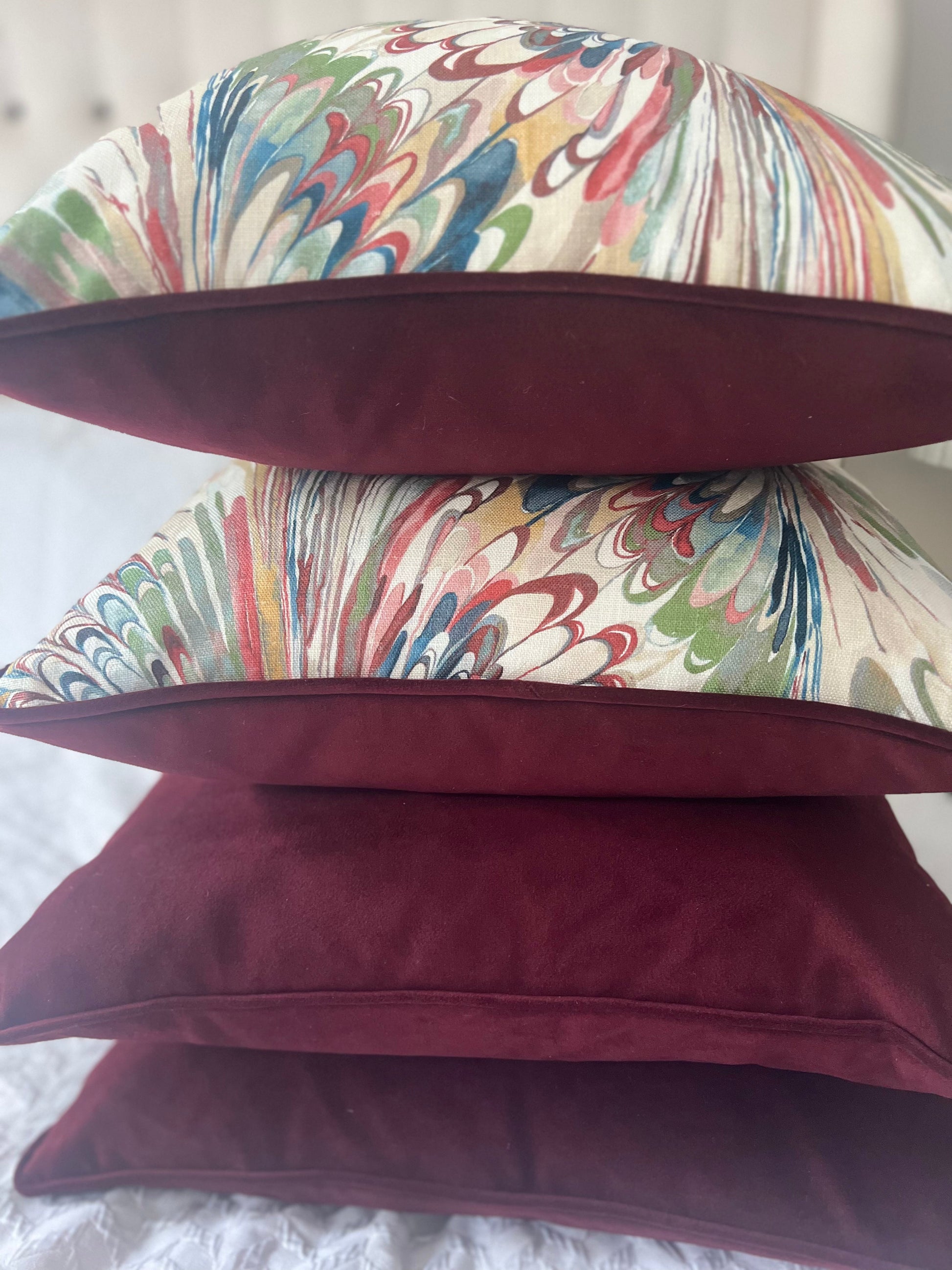 GP & J Baker Lee Jofa Cushions - Luxury cushions in Lee Jofa Fabric (Spice Leaf Taplow)