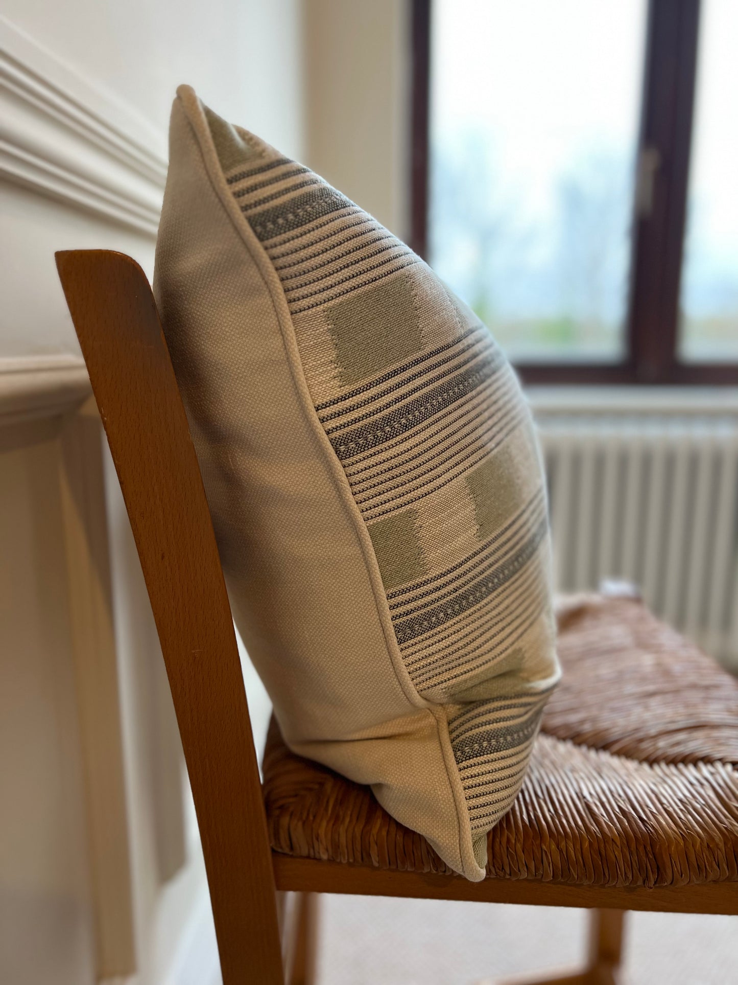 Pale Blue Lost & Found Piped Cushion