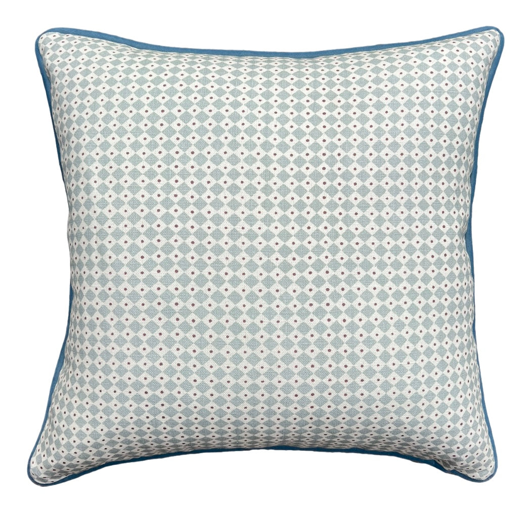 Lewis & Wood Cushions - Luxury cushions in Diamond Dot Fabric (Sea Holly) 