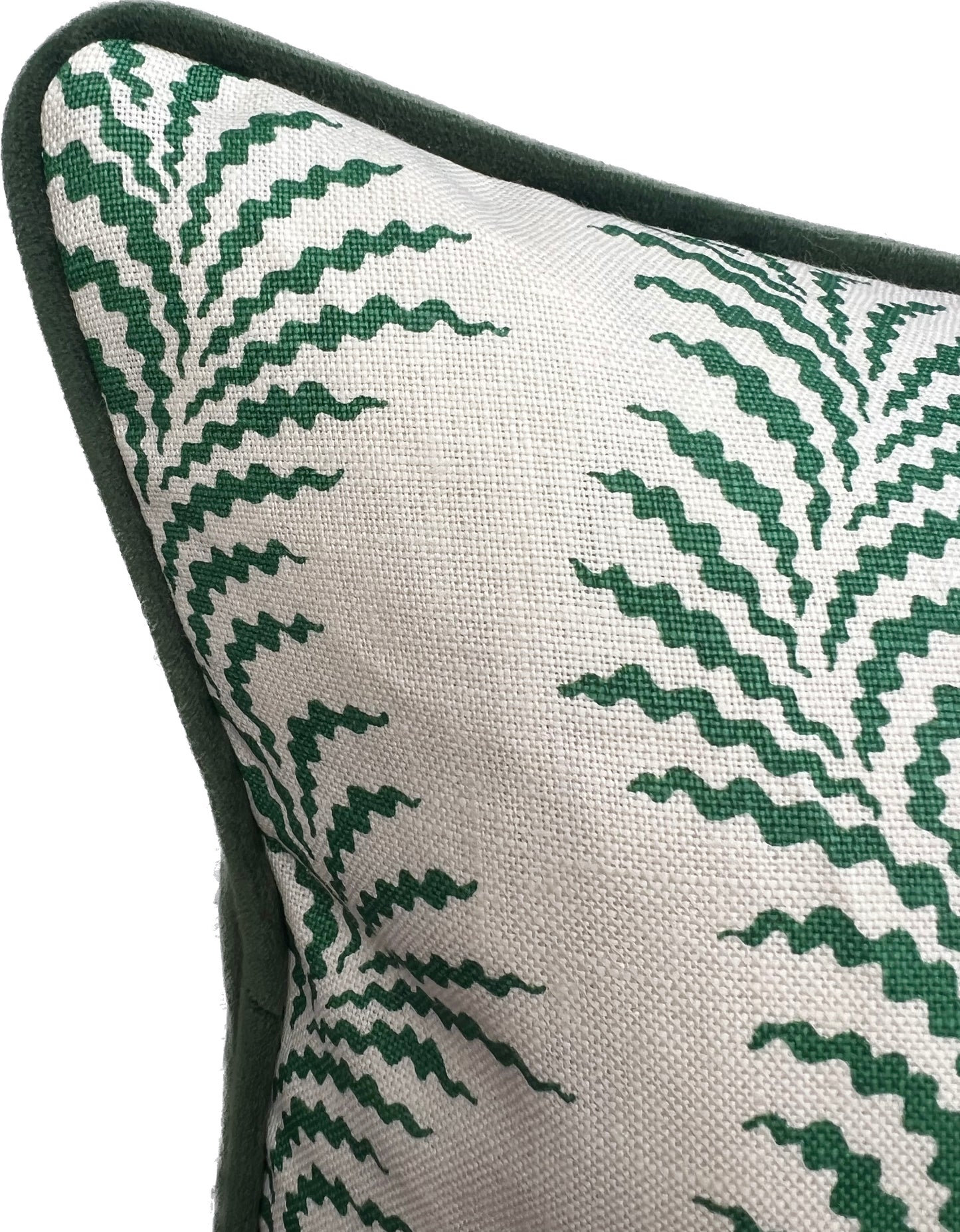 Soane Britain Cushions - Luxury cushions in Soane Britain Scrolling Fern Emerald green Fabric